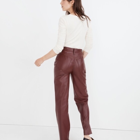 Madewell Perfect Vintage Straight Jean: Faux Leather Edition Size 28 EUC - Picture 11 of 11